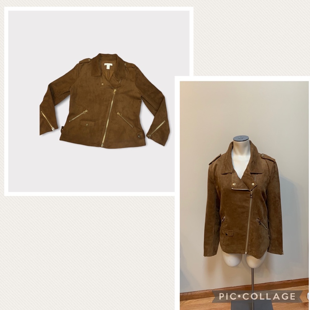 H&M Women’s Brown Faux Suede Jacket